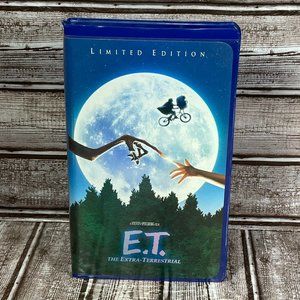 E.T. The Extra Terrestrial Limited Edition Movie VHS Clamshell Case 2002 TESTED